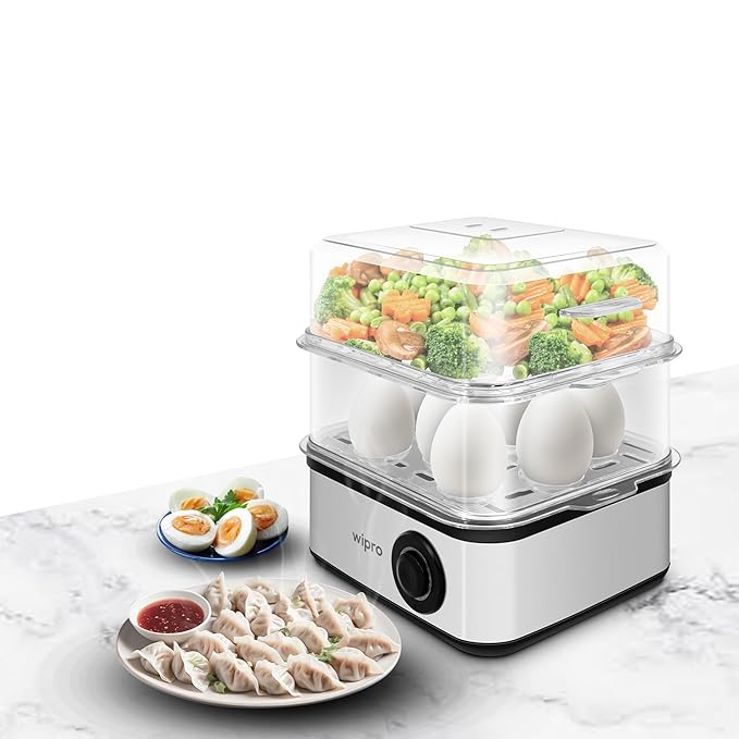Wipro Elato BE201 4in1 Multicooker 500 Watt - Boils up to 16 Eggs, Steam Rice