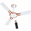 Polycab ELANZA NEO BLDC 1200mm Sweep 3 Aluminium Blades Ceiling Fan Snow White Rose Gold