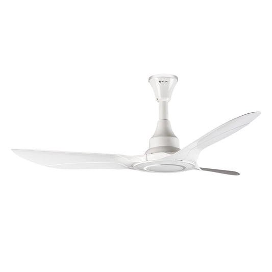 Bajaj Astor 1250mm White and Silver Chrome Ceiling Fan