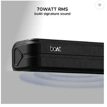 boAt Aavante Bar Opera with Entertainment EQ Modes 70 W Bluetooth Soundbar  (Premium Black, 2.0 Channel)