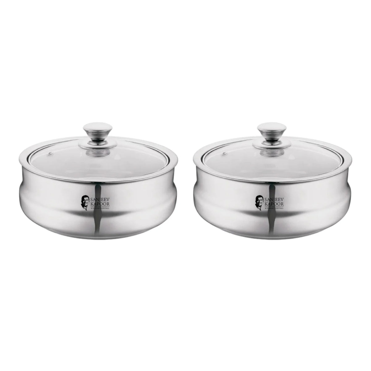Sanjeev Kapoor By Classic Essentials Stainless Steel Royal 2 Piece Insulated Casserole Set (1200ml + 1200ml)