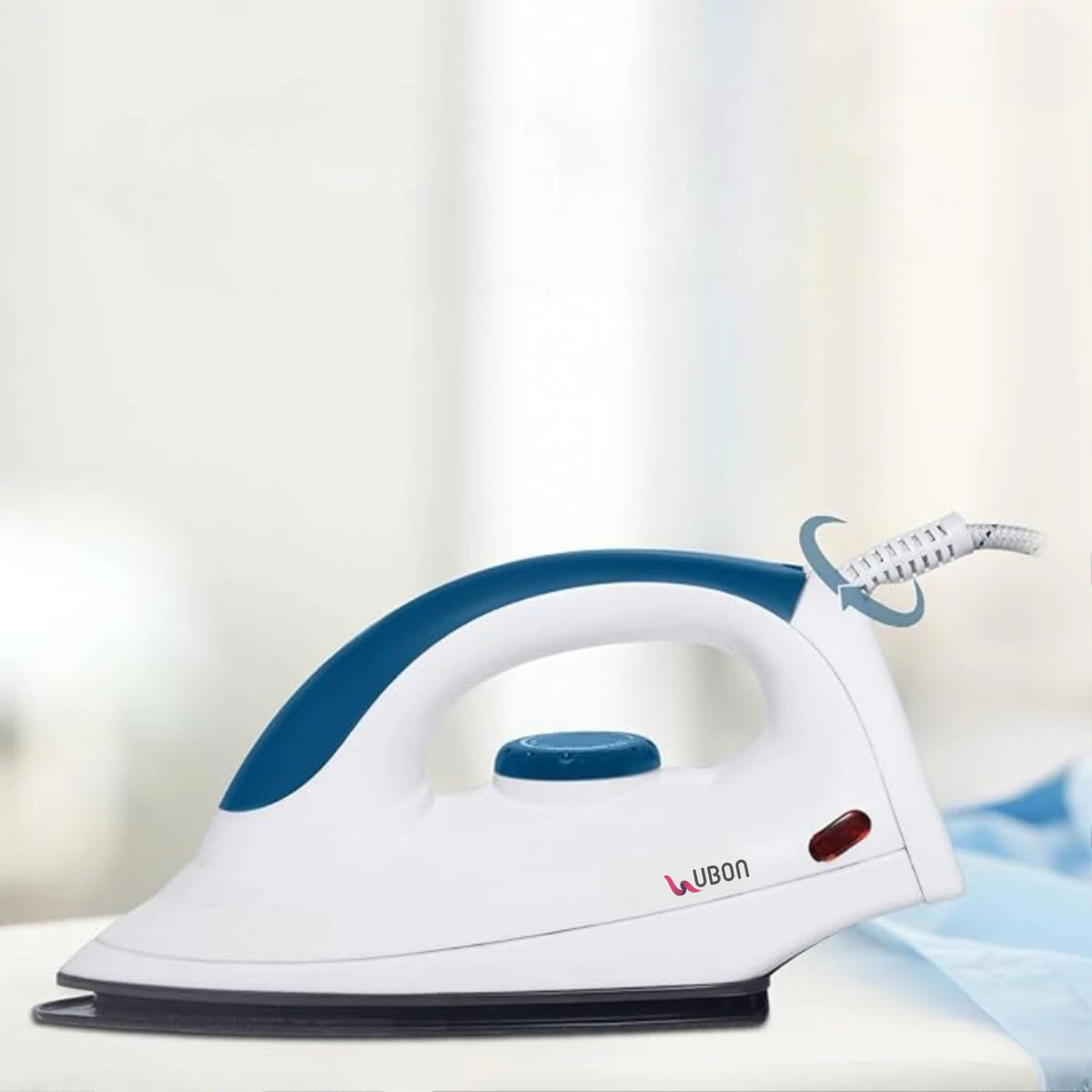 Ubon Dry Iron 1000W, Multiple Temperature Control, 360 Degree Swivel Cord 1000 W Dry Iron