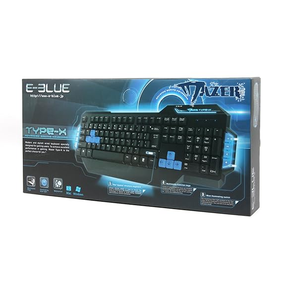 E-Blue Cobra Mazer Type X Black Gaming Keyboard