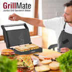 Ubon Grill Sandwich Maker Grillmate SM-4005 Grill, Toast (Silver)