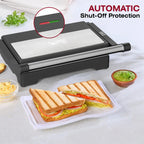 Ubon Grill Sandwich Maker Grillmate SM-4005 Grill, Toast (Silver)