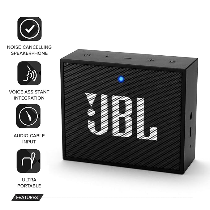 JBL GO Plus by Harman 3 Watt Wireless Bluetooth Portable Speaker (Black)