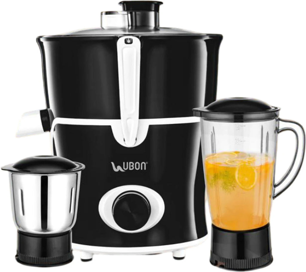 Ubon JMG-1600 550 W Juicer Mixer Grinder (Juicer Mixer Grinder With 2 Multi purpose Jar | 2 Jars | Black)