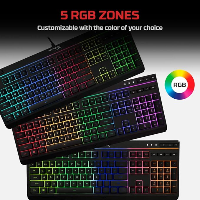 HyperX Alloy Core RGB USB Membrane Gaming Keyboard - Black (HX-KB5ME2-US)