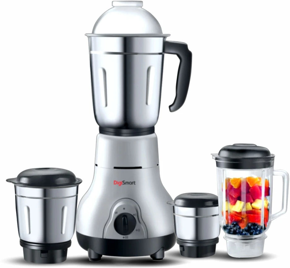 Digismart 4 Jars 750 W Mixer Grinder (KITCHEN MATE | 4 Jars | BLACK AND GRAY)