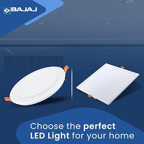 Bajaj IVORA LED Panel 9W WDL Warm Daylight Square (Pack of 10)