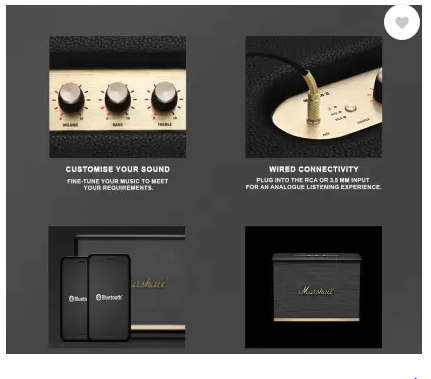 Marshall Woburn II 130 W Bluetooth Speaker (Black, Stereo Channel