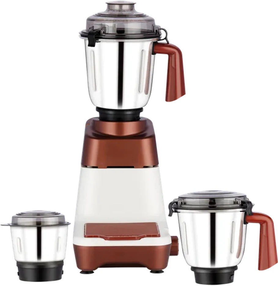 Morphy Richards LUSH 640111 750 W Mixer Grinder (MIXER GRINDER 750 W | 3 Jars | WHITE + METTALIC BROWN COLOUR)