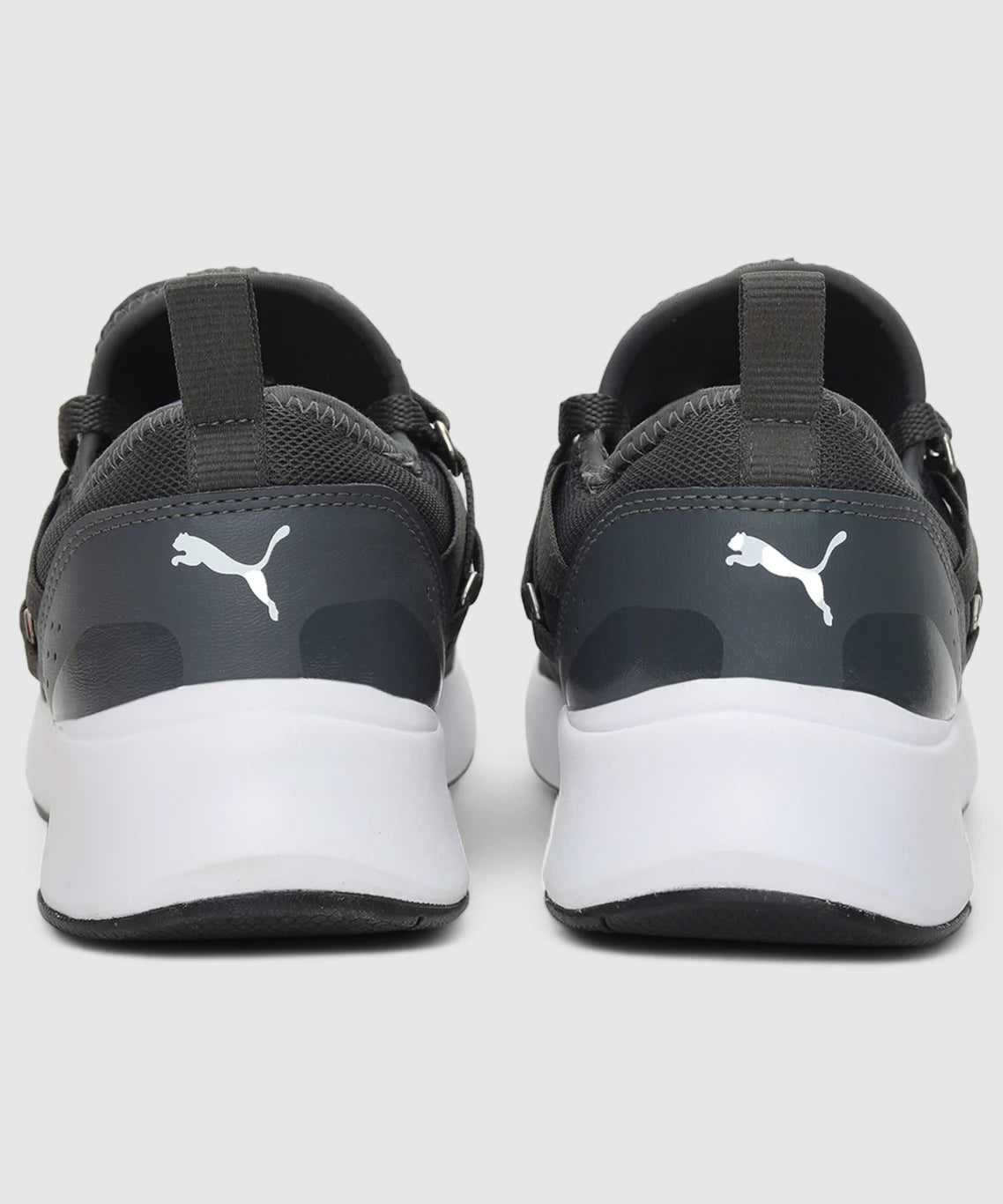 PUMA Pacer Fire IDP Sneakers For Men (Dark Shadow- White , 10)