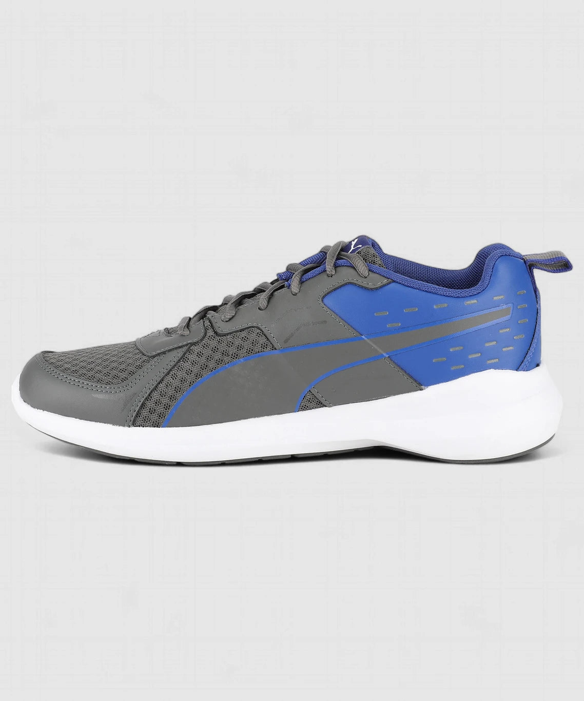 PUMA Pacer X Graphicster IDP Running Shoes For Men (Dark shadow-Surf the web- white  , 8 )