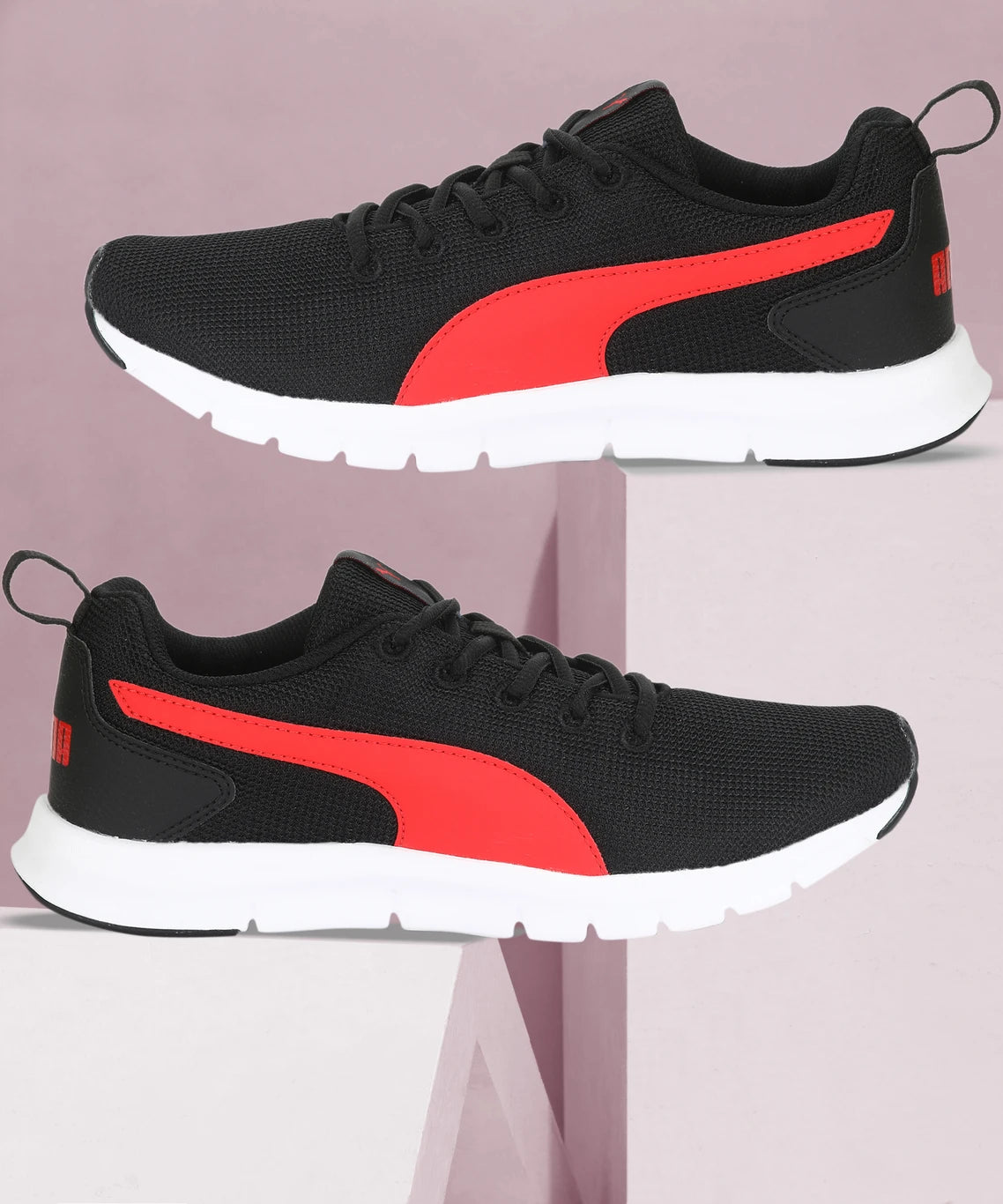 PUMA Flex Bar Sneakers For Men (Black , 9)
