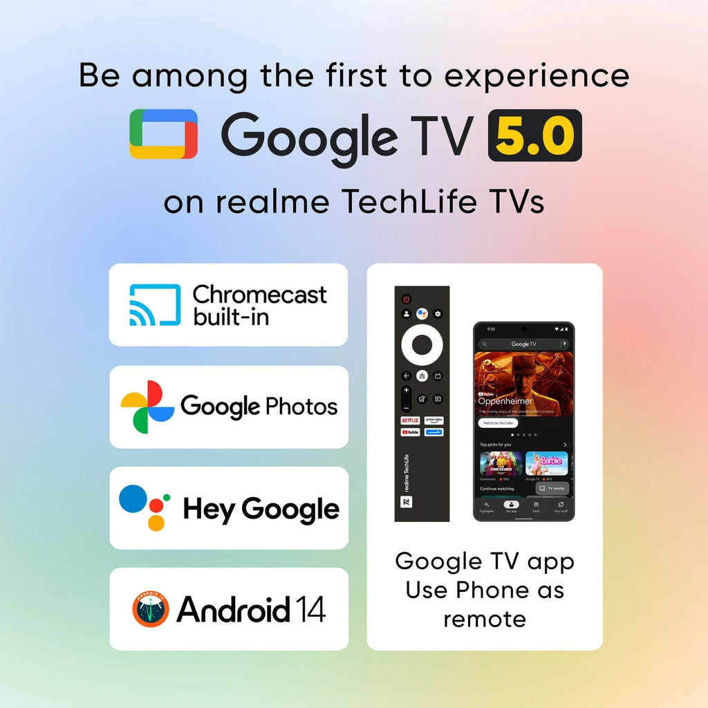 realme TechLife 140 cm (55 inch) QLED Ultra HD (4K) Smart Google TV with 5.0 with Dolby Atmos, and 40 W downfiring speaker (55UHDGQRVSAQ)
