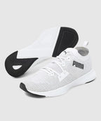 PUMA Flyer Runner Engineered Knit Running Shoes For Men (White , 8 UK )