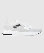 PUMA Flyer Runner Engineered Knit Running Shoes For Men (White , 8 UK )