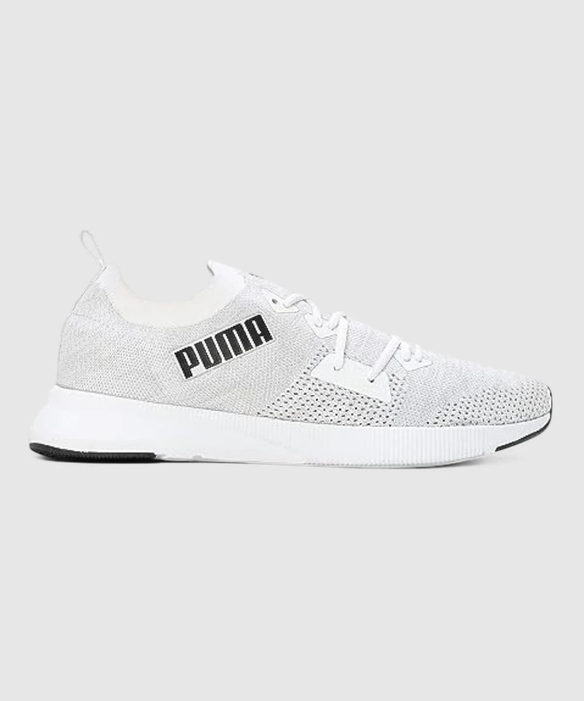 PUMA Flyer Runner Engineered Knit Running Shoes For Men (White , 9)