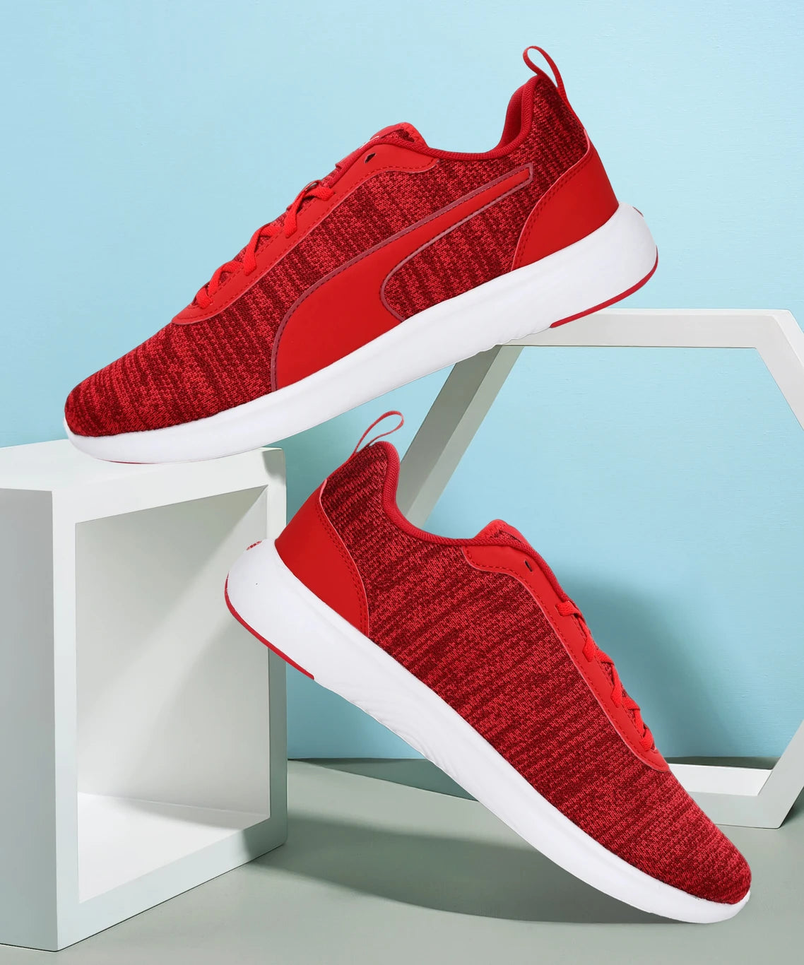 PUMA Softride Vital Fresh Running Shoes For Men (Red , 8)