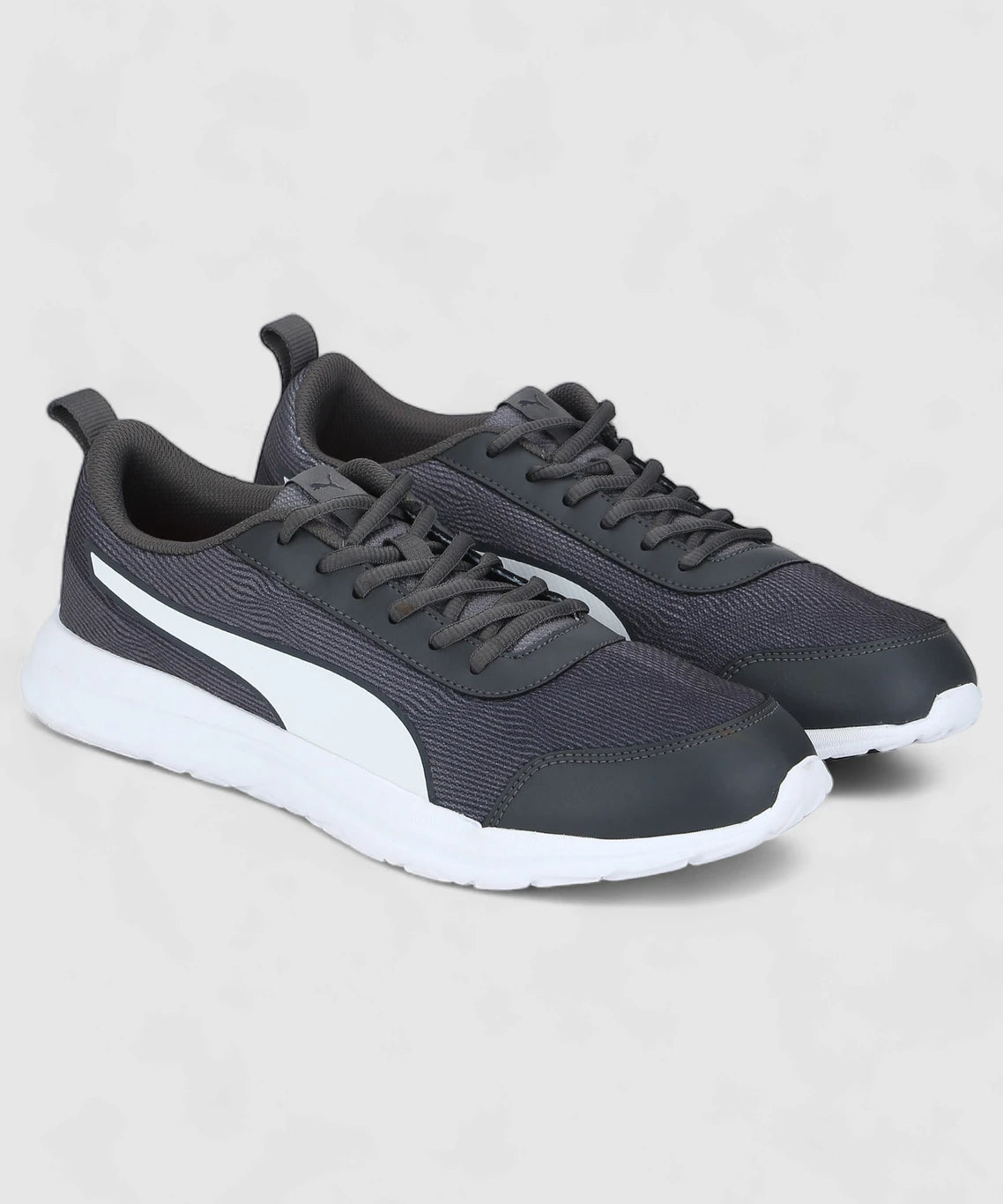 PUMA Omega Walking Shoes For Men (Asphalt-Charcoal Gray- White  , 7)