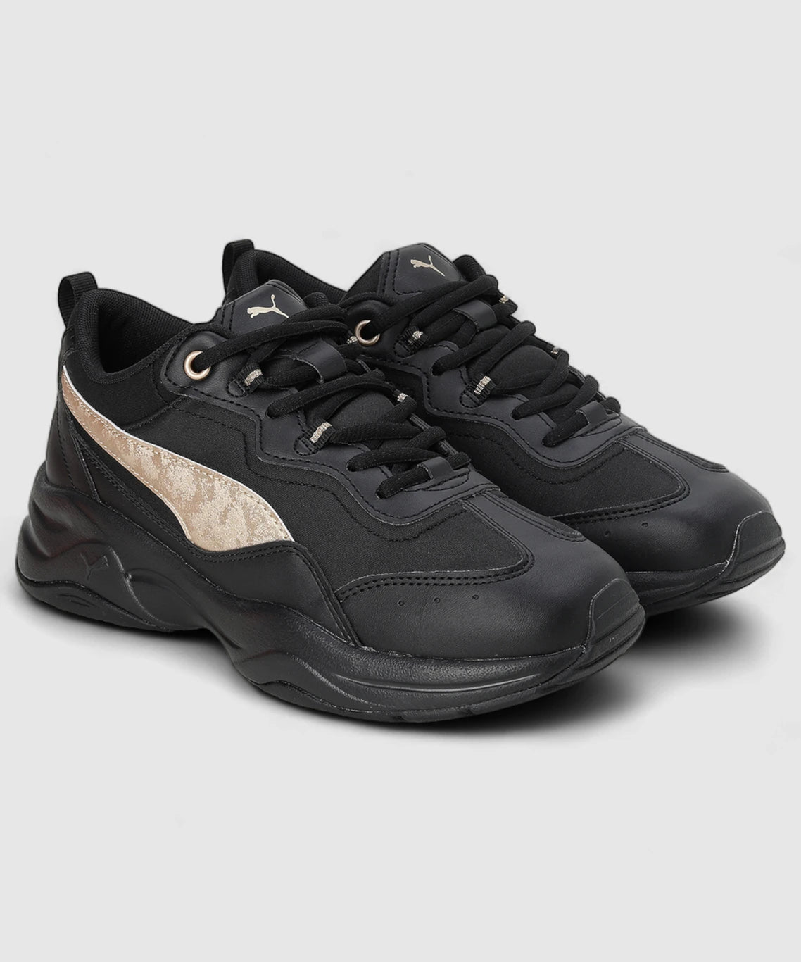 PUMA Cilia Space Metallics Casuals For Women (Black , 4)