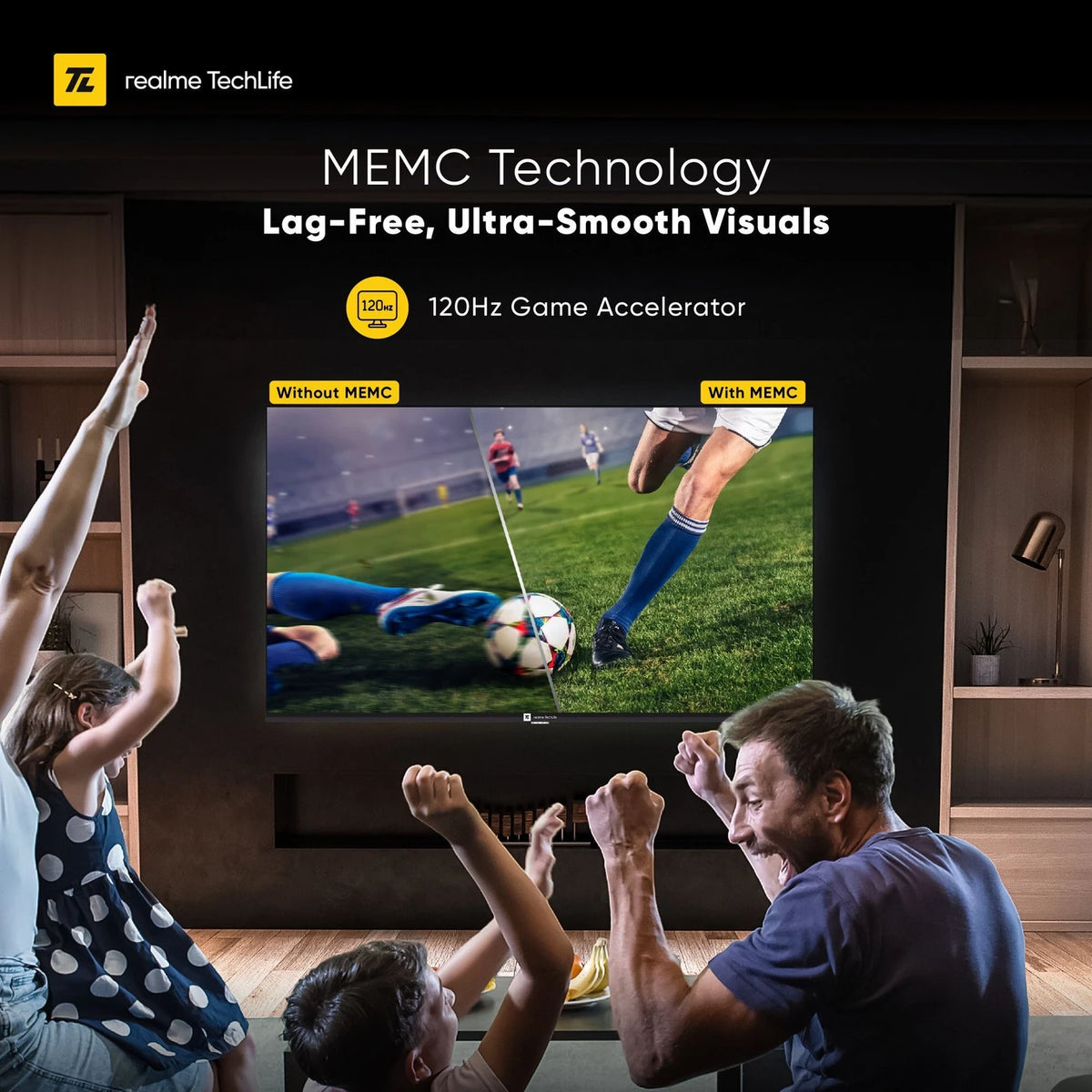 realme TechLife 109 cm (43 inch) QLED Ultra HD (4K) Smart Google TV with 5.0 with Dolby Atmos, and 40 W downfiring speaker (43UHDGQRVSAQ)