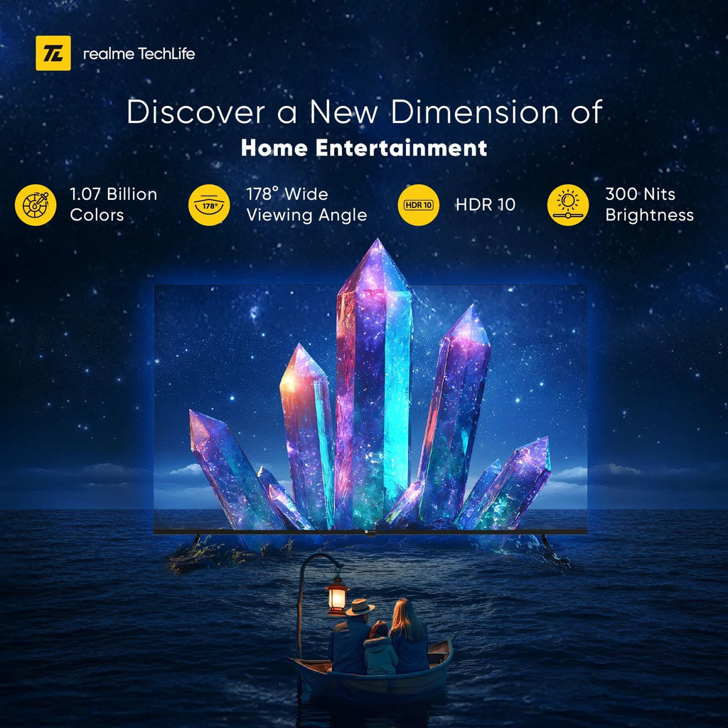 realme TechLife 164 cm (65 inch) Ultra HD (4K) LED Smart Google TV (65UHDGDRDDVB)