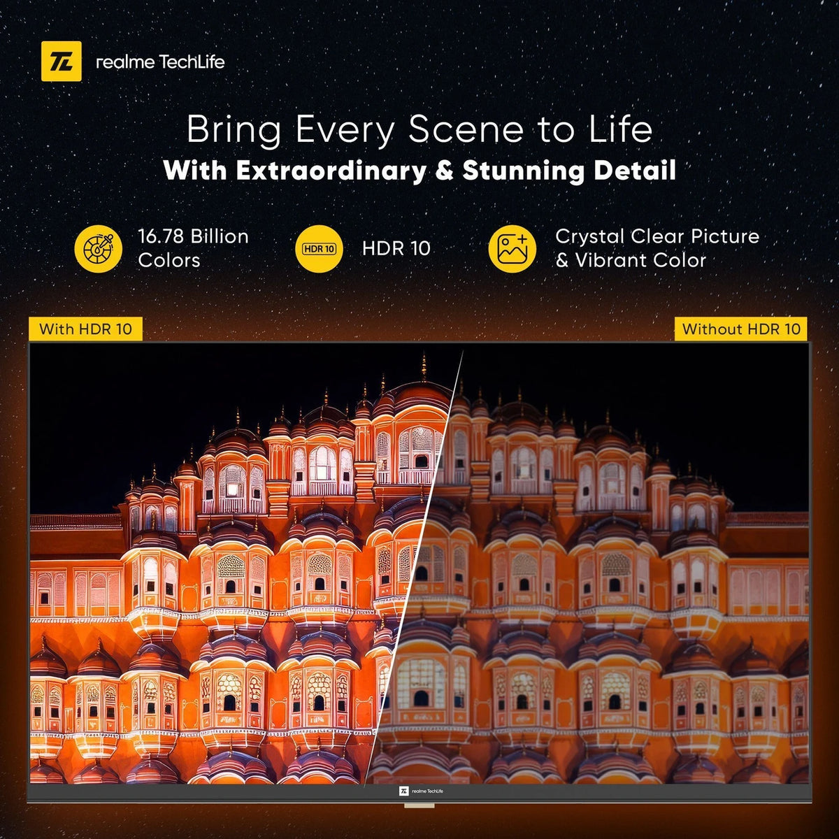 realme TechLife 80 cm (32 inch) QLED HD Ready Smart Google TV (32HDGQRDDAQ)