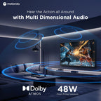 MOTOROLA 140 cm (55 inch) QLED Ultra HD (4K) Smart Google TV with 5.0 with 48 W speaker, 120Hz Game accelerator, and Dolby Atmos (55UHDGQMVSAQ)