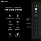 MOTOROLA 140 cm (55 inch) QLED Ultra HD (4K) Smart Google TV with 5.0 with 48 W speaker, 120Hz Game accelerator, and Dolby Atmos (55UHDGQMVSAQ)
