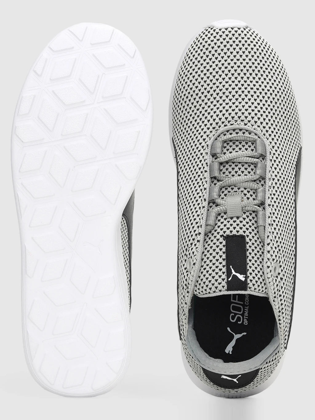 PUMA Shell Slipon IDP Walking Shoes For Men (White-Gray Violet-Black , 9)