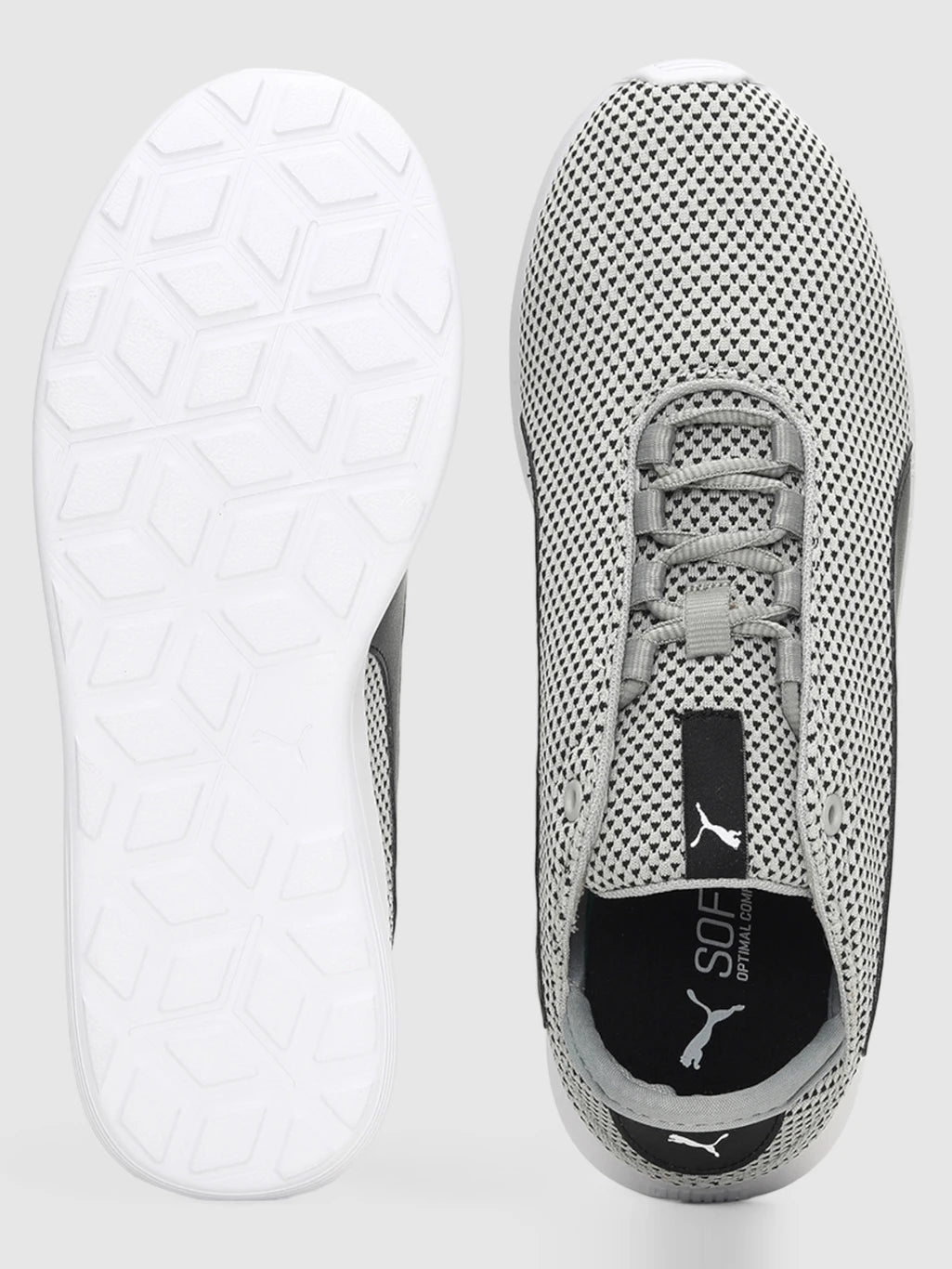 PUMA Shell Slipon IDP Walking Shoes For Men (White-Gray Violet-Black , 9)