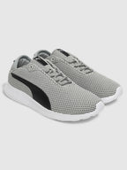 PUMA Shell Slipon IDP Walking Shoes For Men (White-Gray Violet-Black , 9)