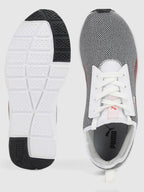 Puma Reflex Sneakers For Men ( White-Nimbus Cloud-Burnt Red  , 7 )
