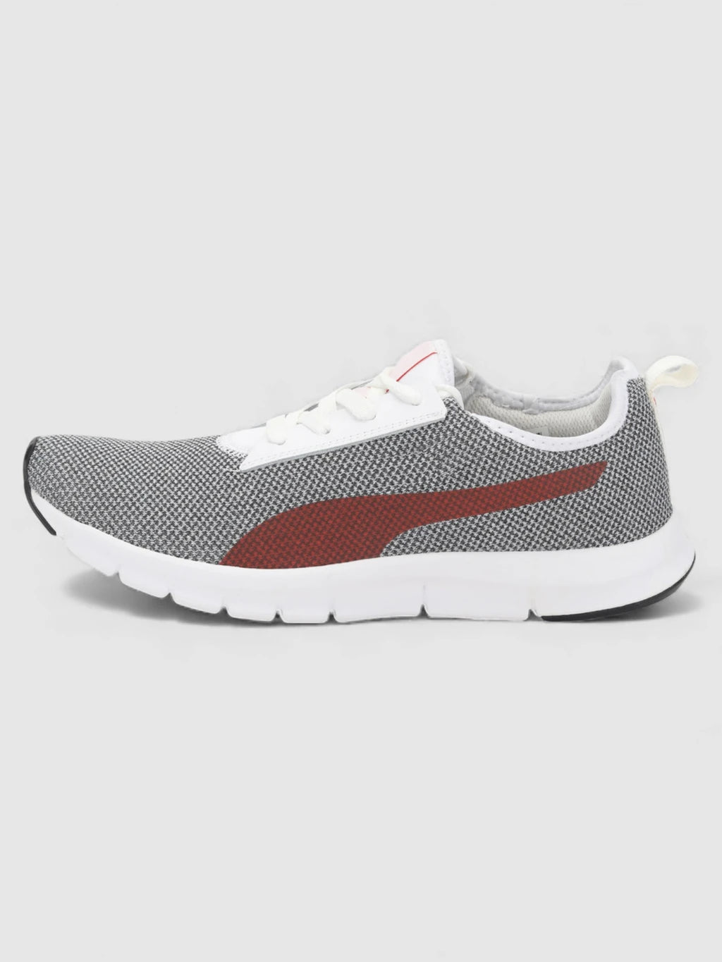 Puma Reflex Sneakers For Men ( White-Nimbus Cloud-Burnt Red  , 7 )