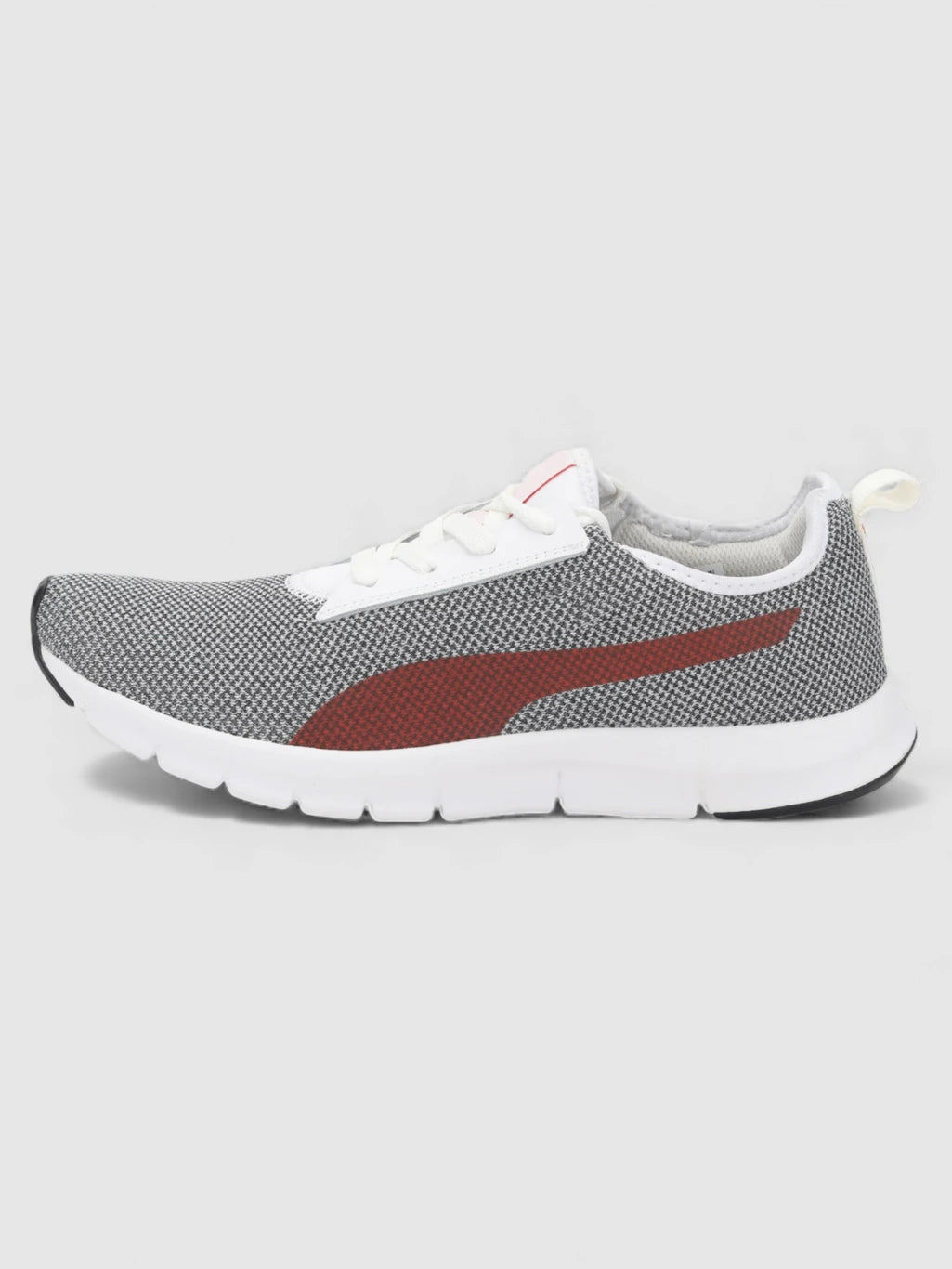 Puma Reflex Sneakers For Men ( White-Nimbus Cloud-Burnt Red  , 7 )