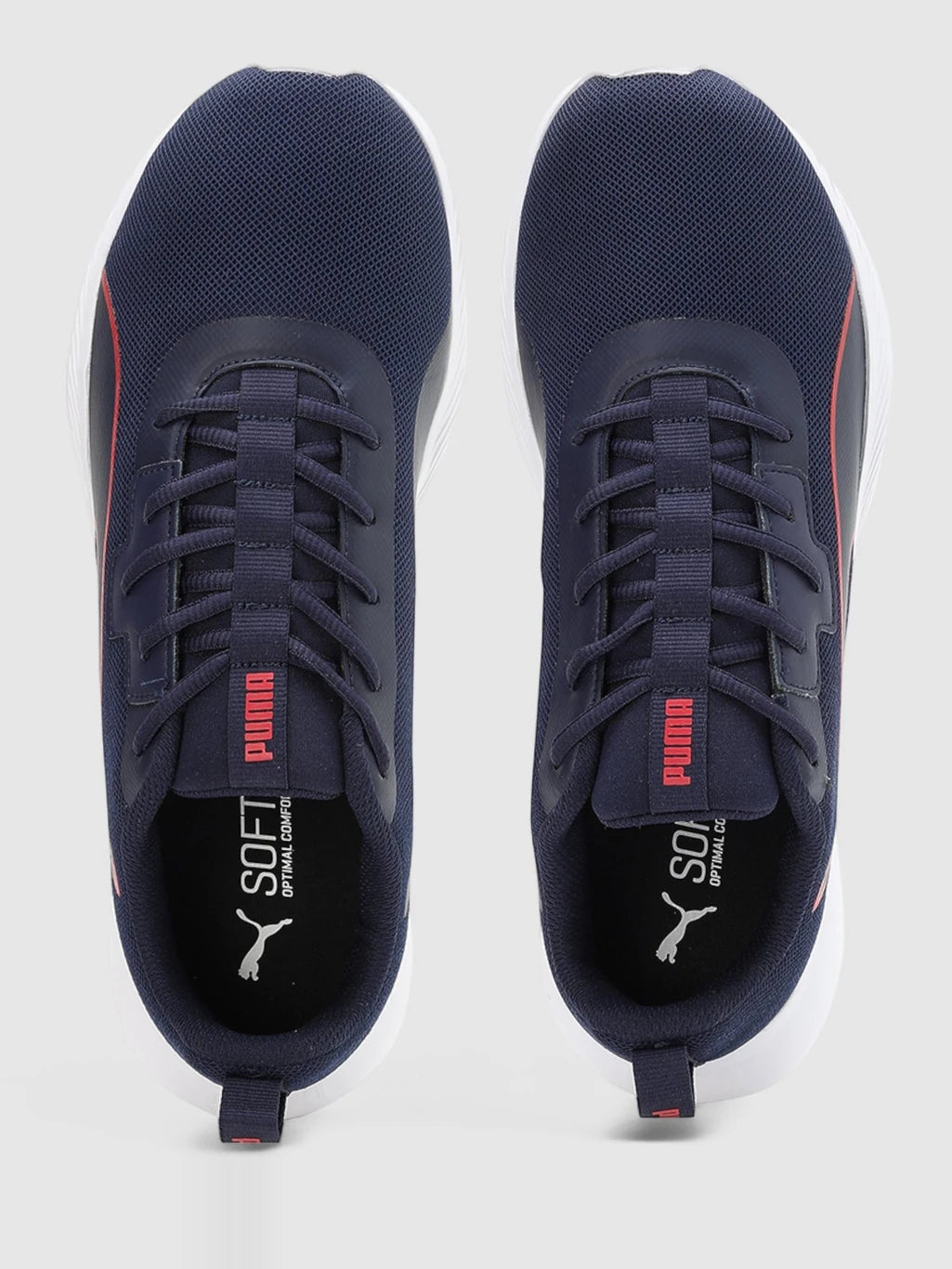 PUMA Walk Max Walking Shoes For Men (Navy-For All Time Red   , 6 UK )