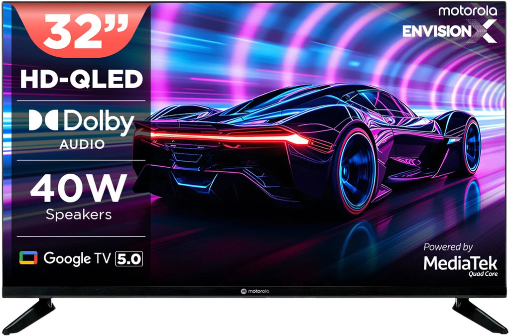 MOTOROLA 80 cm (32 inch) QLED HD Ready Smart Google TV (32HDGQMDDAQ)