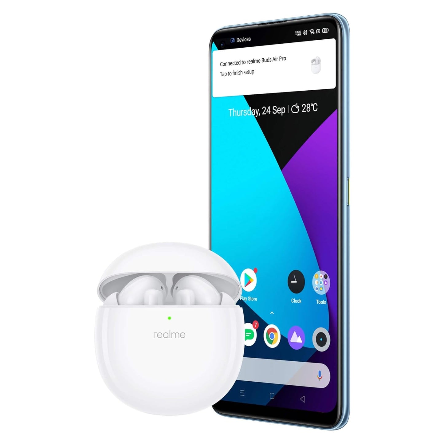Realme Buds Air Pro Bluetooth Truly Wireless in Ear Earbuds with Mic, Fast Charging & Up to 25Hrs Playtime (White)