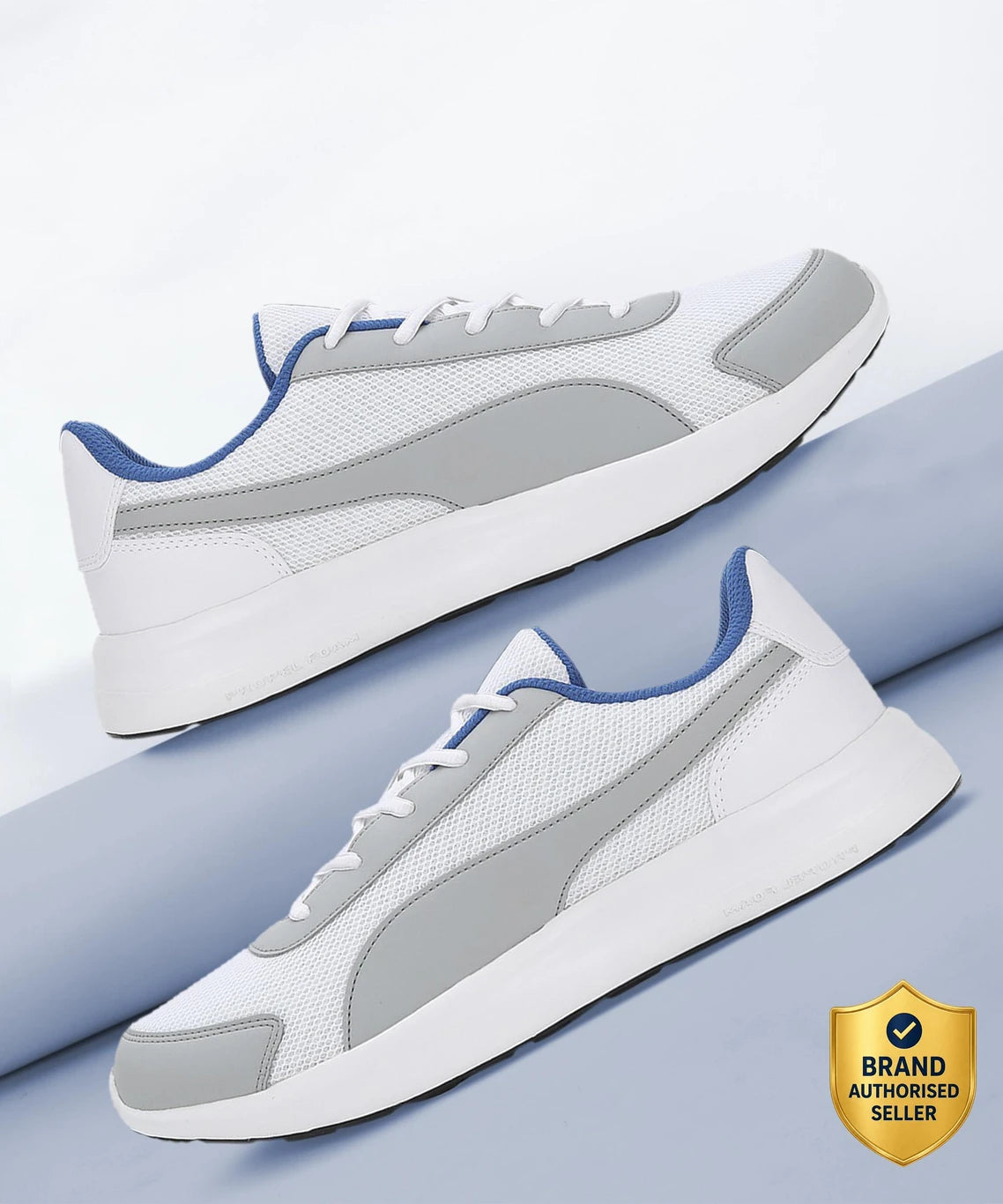 PUMA Edge Running Shoes For Men (White , 7)