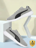 PUMA Shell Slipon IDP Walking Shoes For Men (White-Gray Violet-Black , 9)